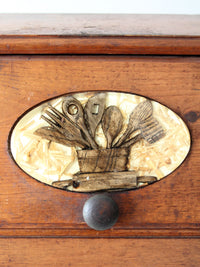 vintage wooden bread box