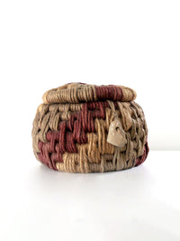 vintage coiled rope basket by Ruth Lescohier