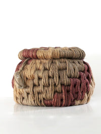 vintage coiled rope basket by Ruth Lescohier