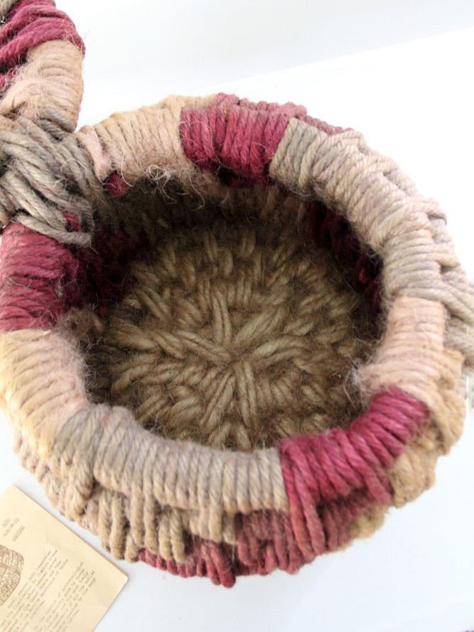 vintage coiled rope basket by Ruth Lescohier