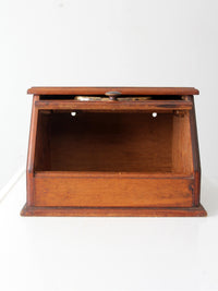 vintage wooden bread box