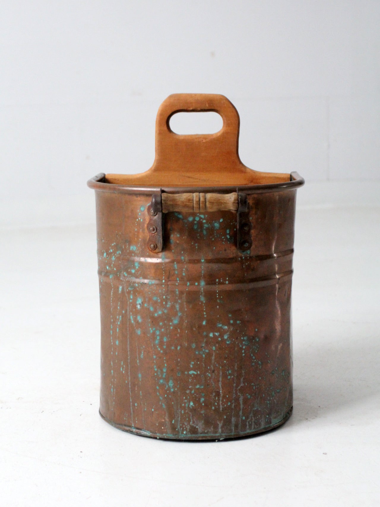 vintage copper bucket