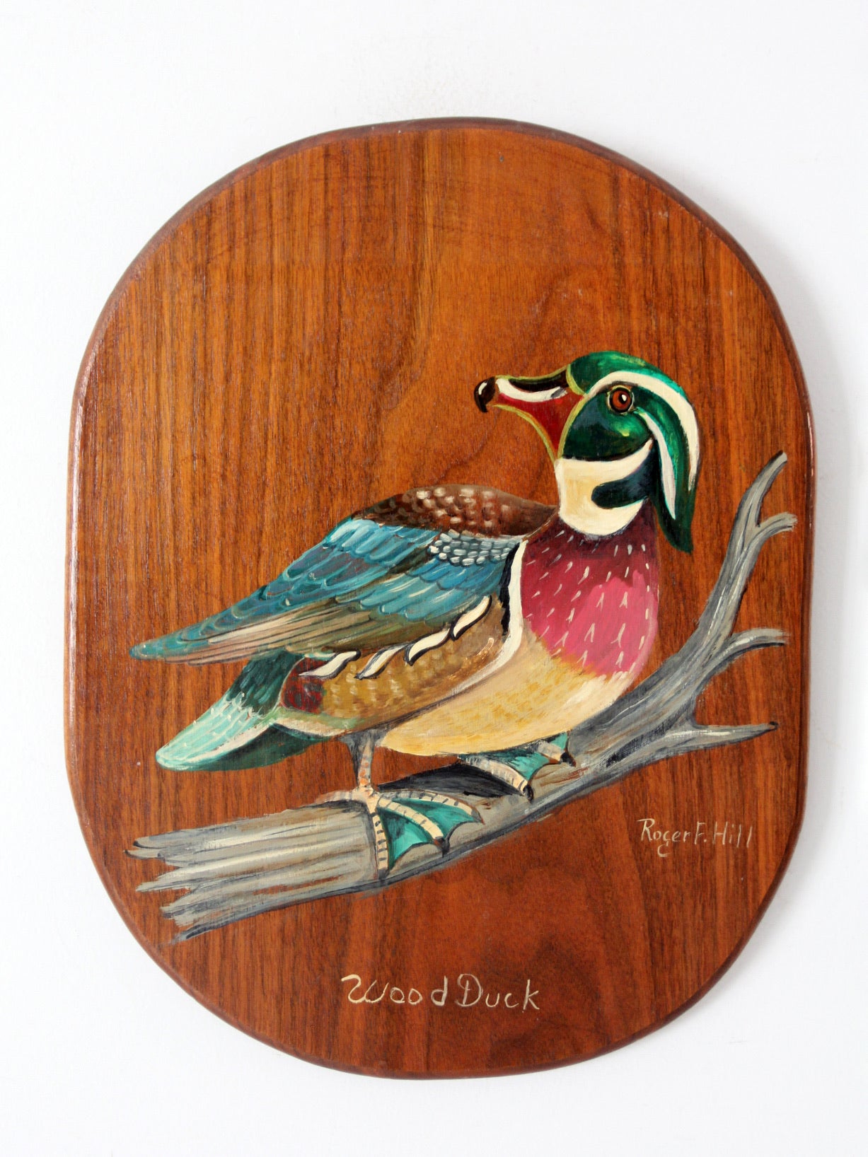 vintage wood duck painting on wood