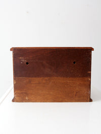 vintage wooden bread box