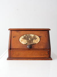 vintage wooden bread box