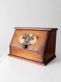 vintage wooden bread box