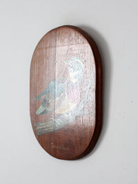vintage wood duck painting on wood