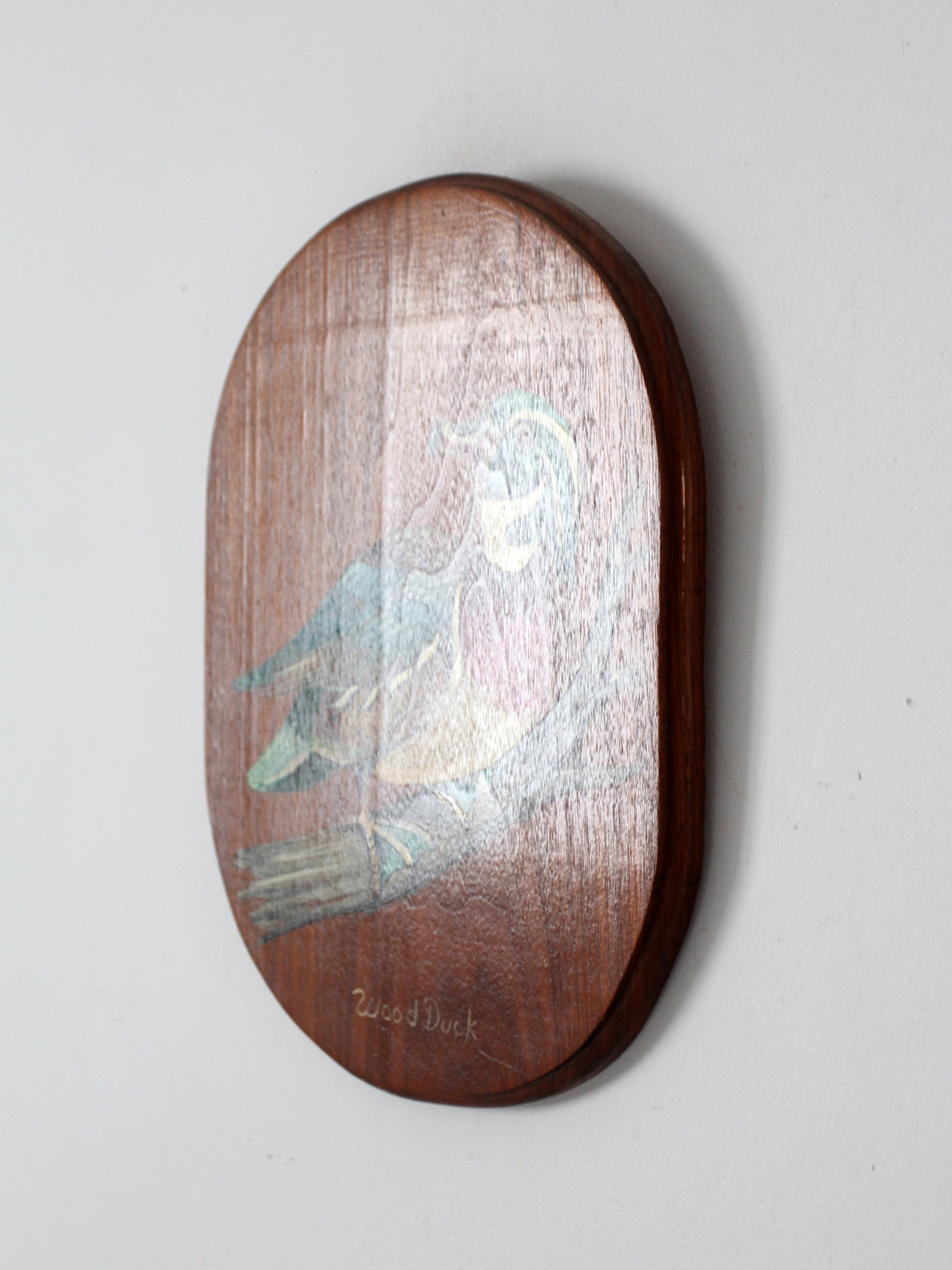 vintage wood duck painting on wood