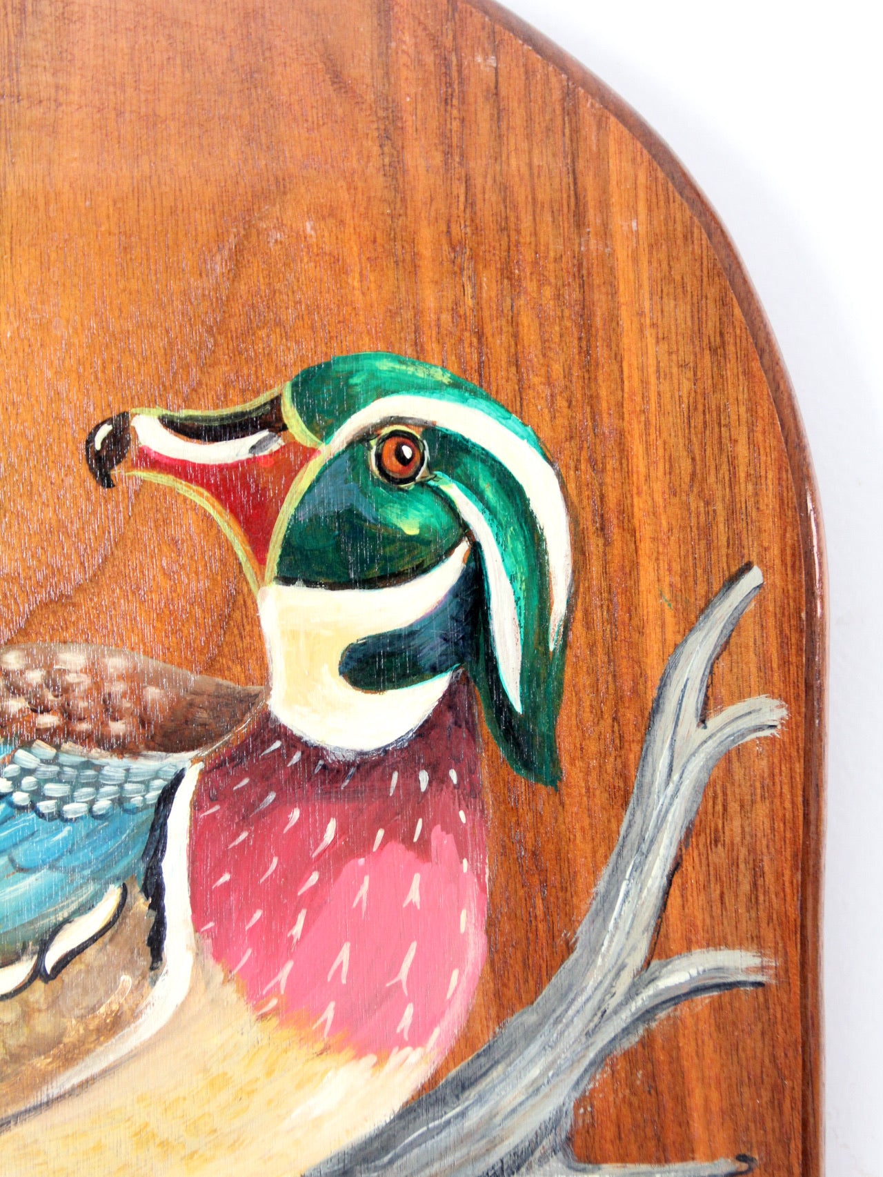 vintage wood duck painting on wood