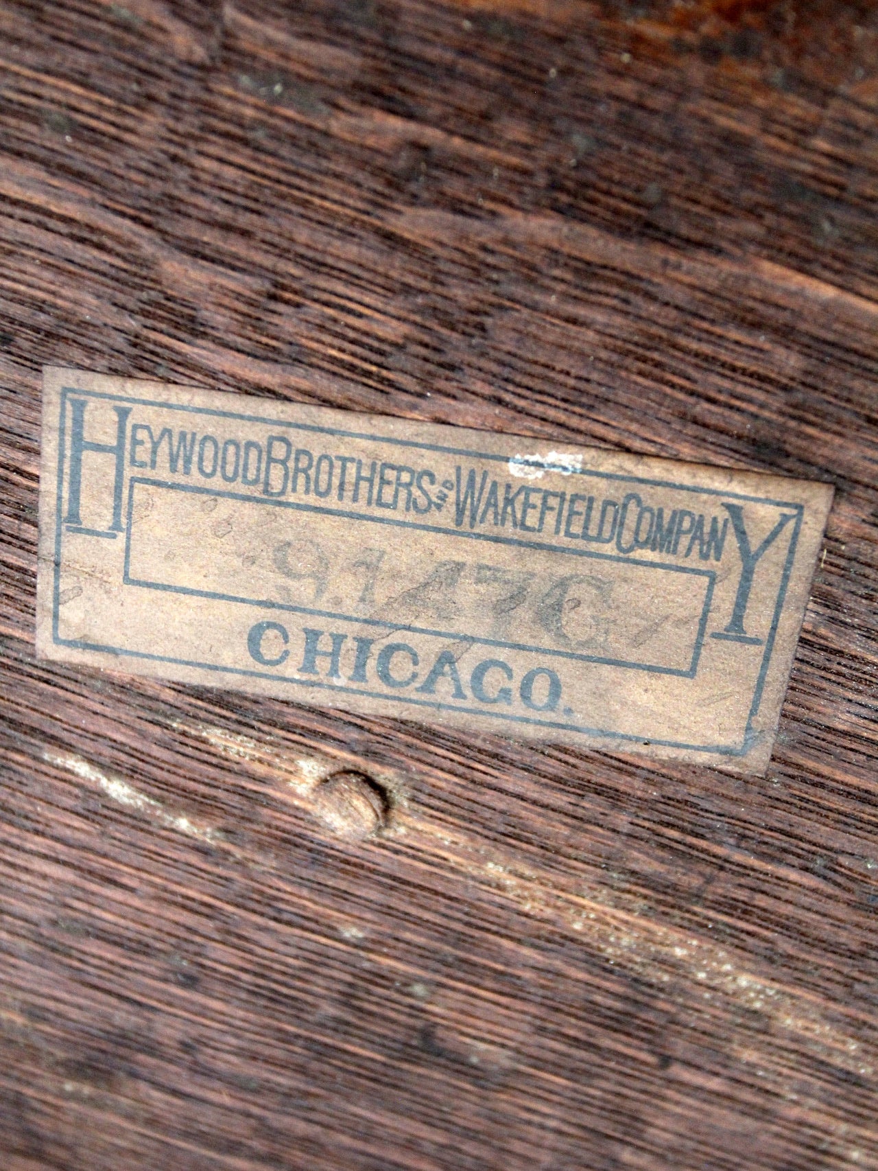 antique Heywood Wakefield wicker table