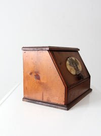 vintage wooden bread box