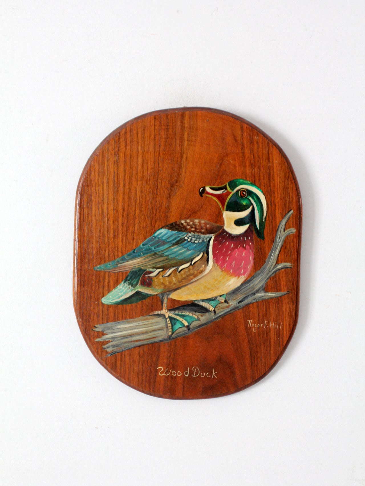 vintage wood duck painting on wood