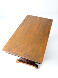 antique Heywood Wakefield wicker table