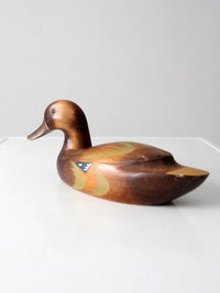 vintage painted wood duck decoy