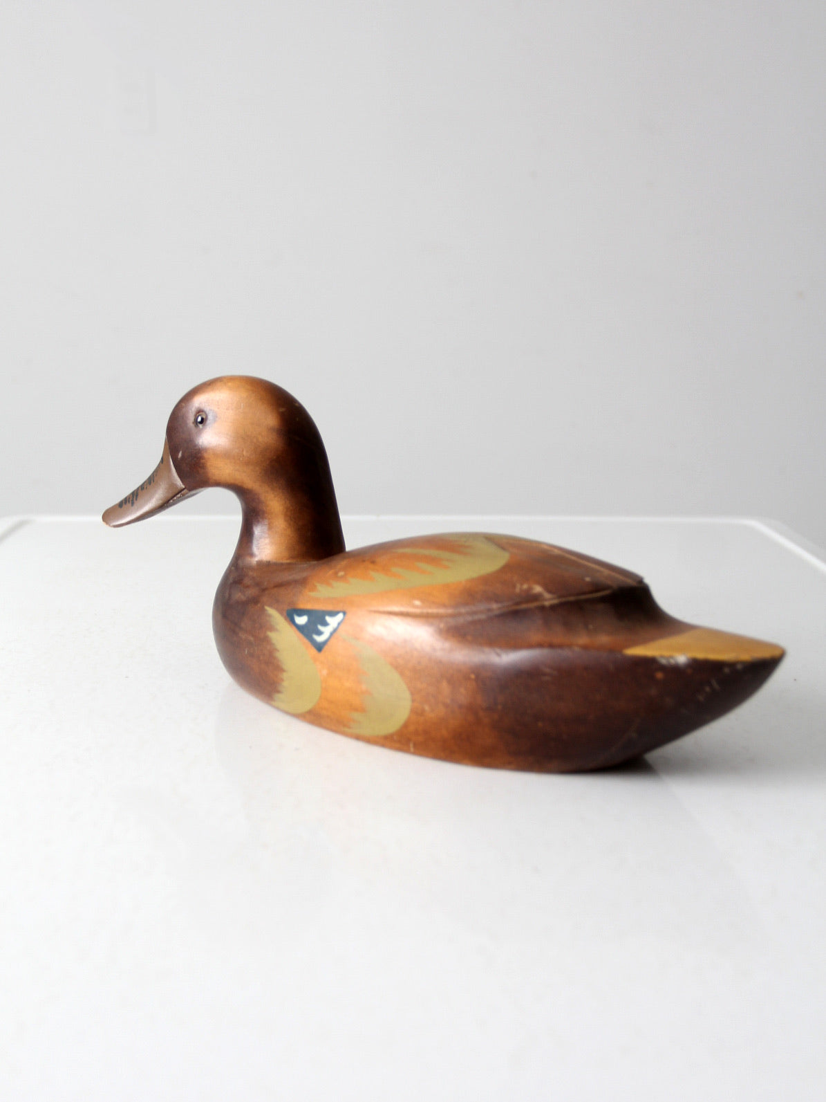 vintage painted wood duck decoy