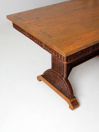 antique Heywood Wakefield wicker table