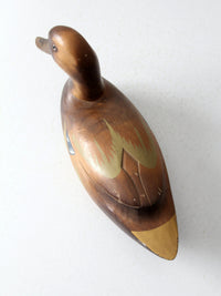 vintage painted wood duck decoy