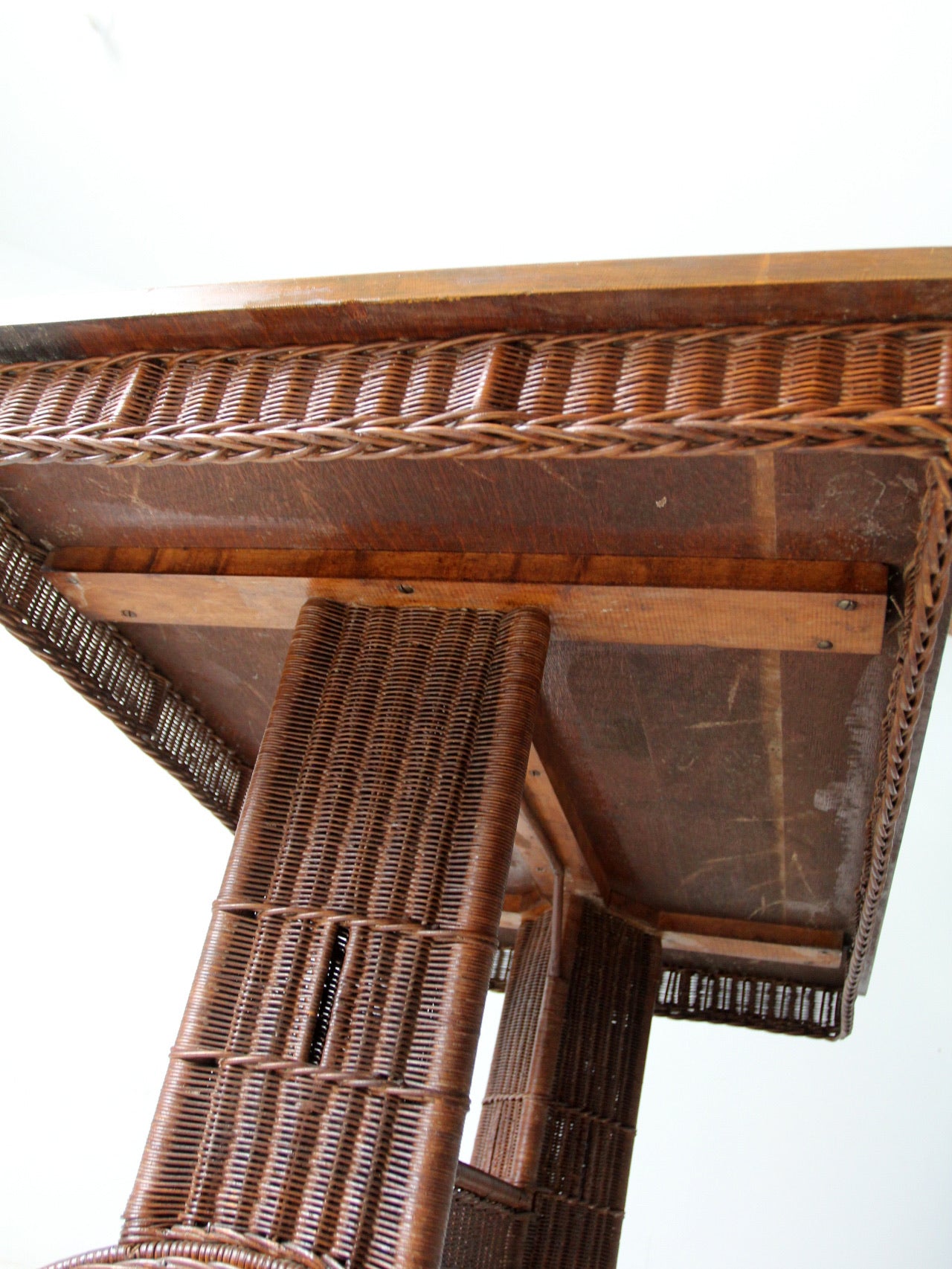 antique Heywood Wakefield wicker table
