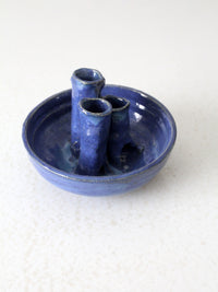 vintage studio pottery ikebana vase bowl