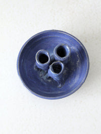 vintage studio pottery ikebana vase bowl