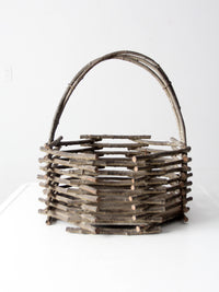 vintage Adirondack twig basket