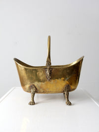 antique brass firewood bucket