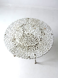 Victorian white cast iron garden table