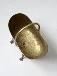 antique brass firewood bucket