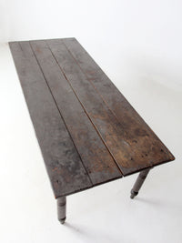 antique primitive wood farm table