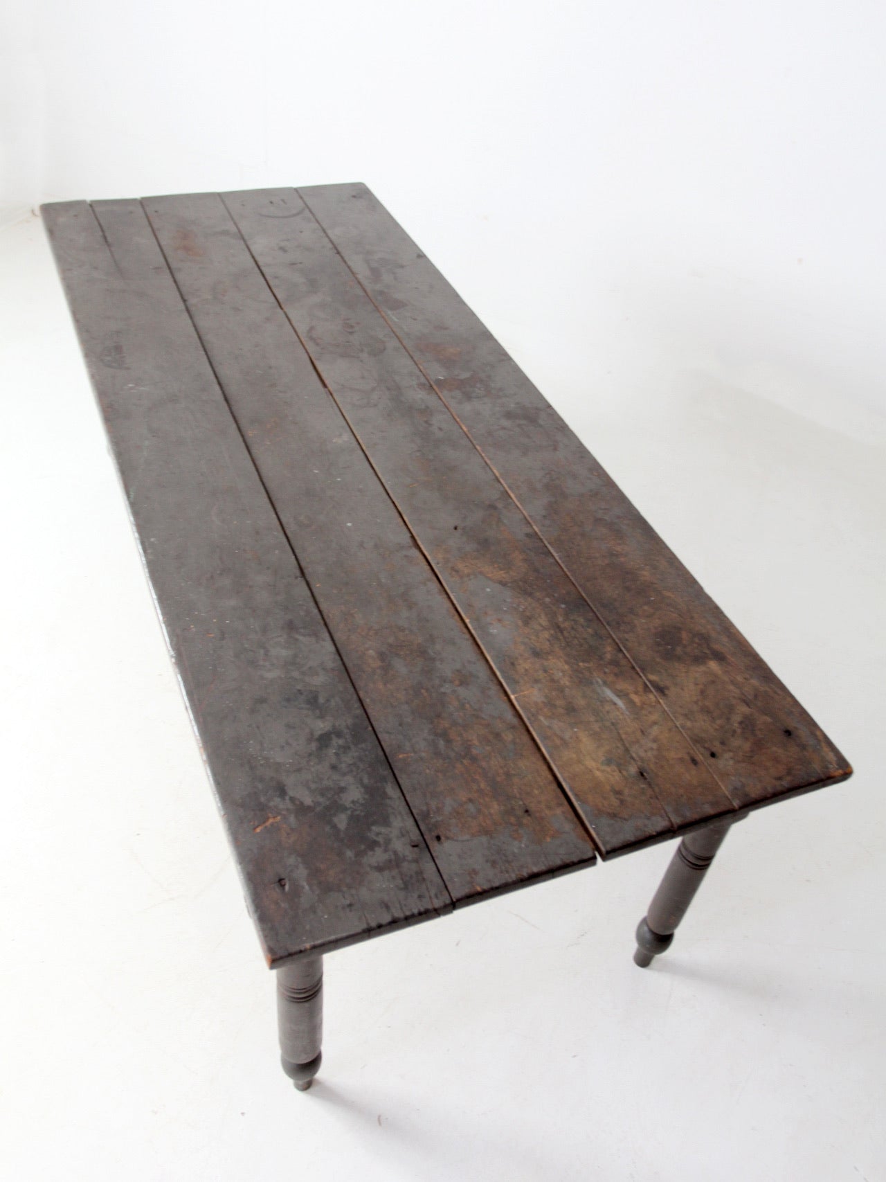 antique primitive wood farm table