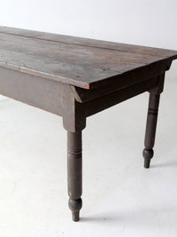 antique primitive wood farm table