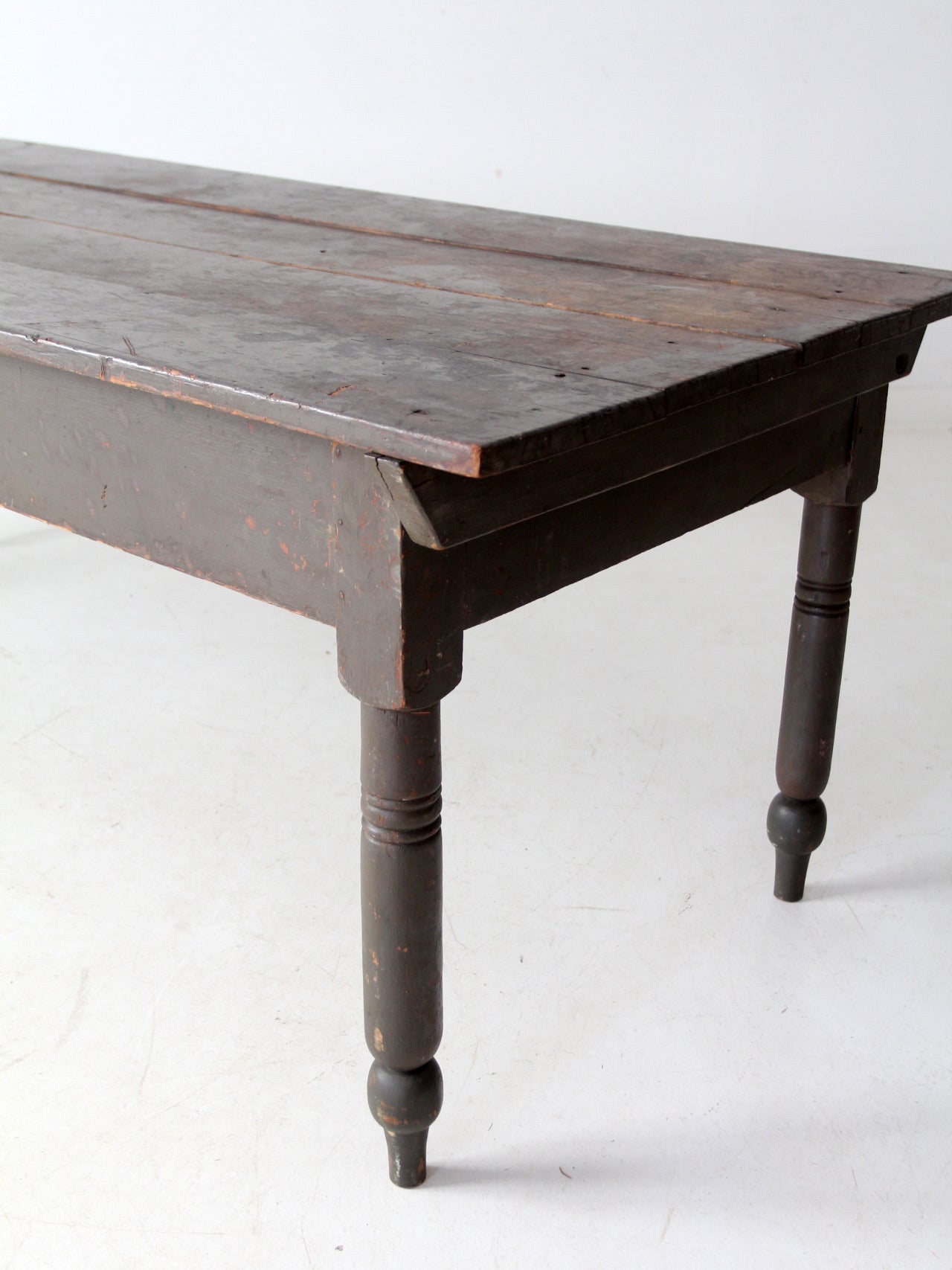 antique primitive wood farm table