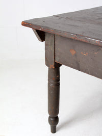 antique primitive wood farm table