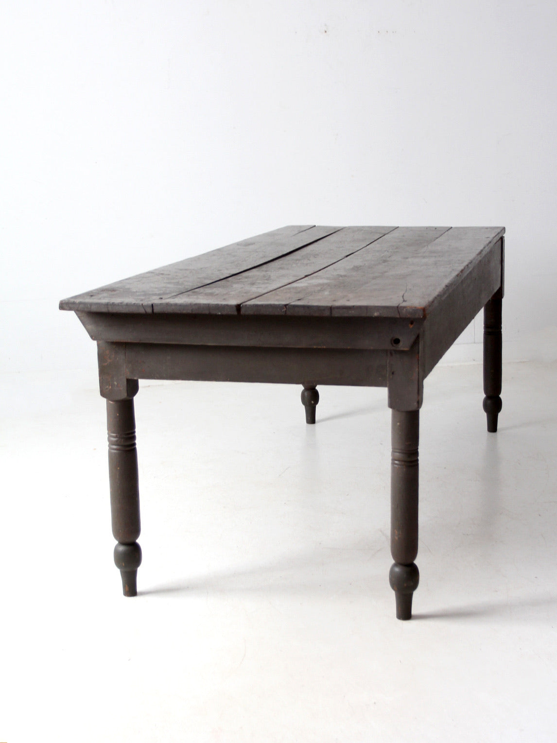 antique primitive wood farm table