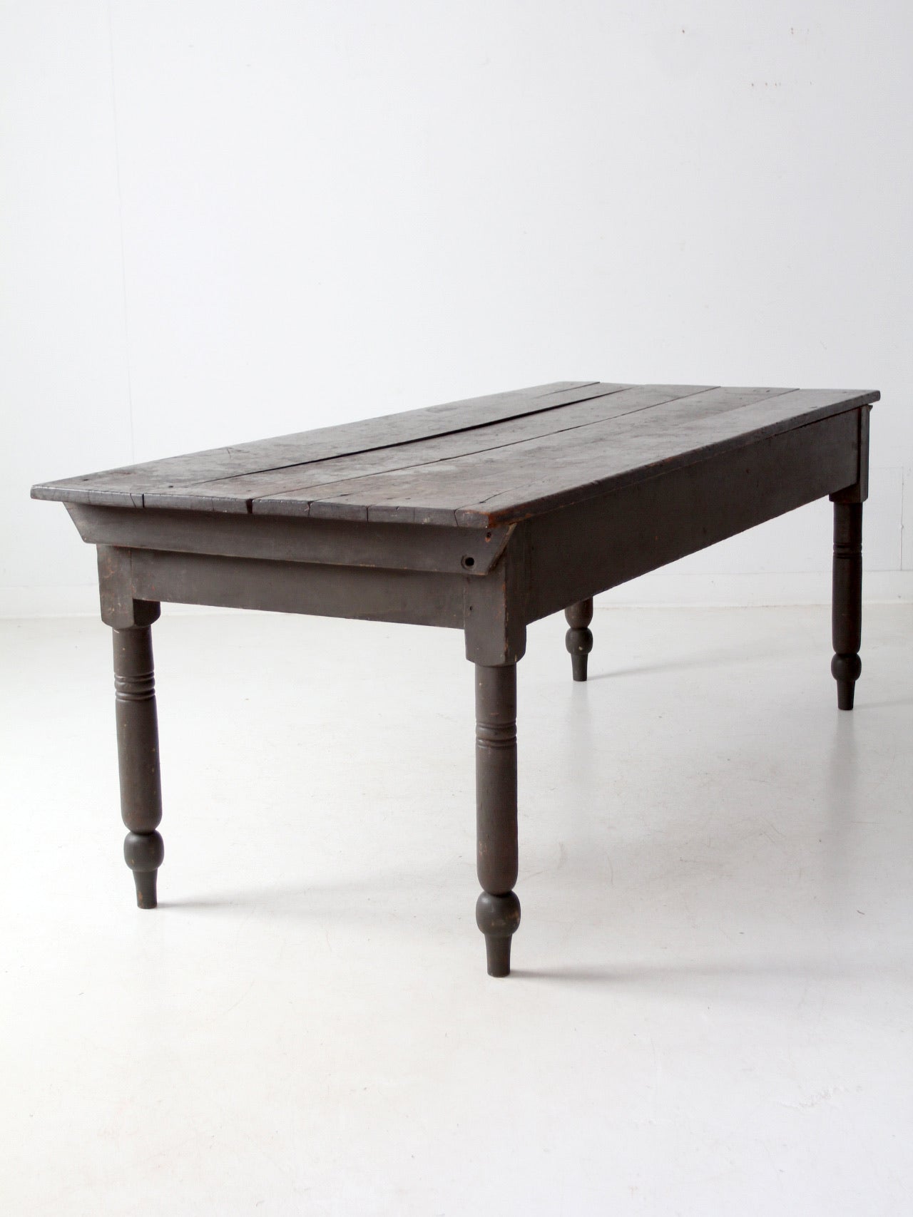 antique primitive wood farm table