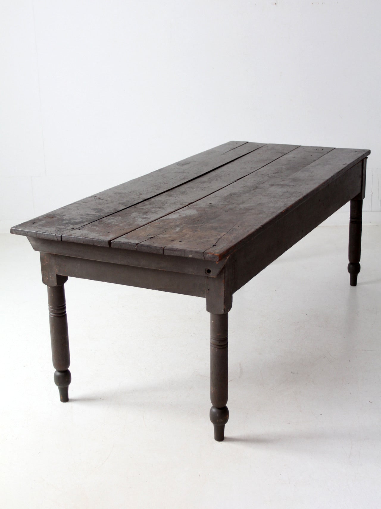 antique primitive wood farm table