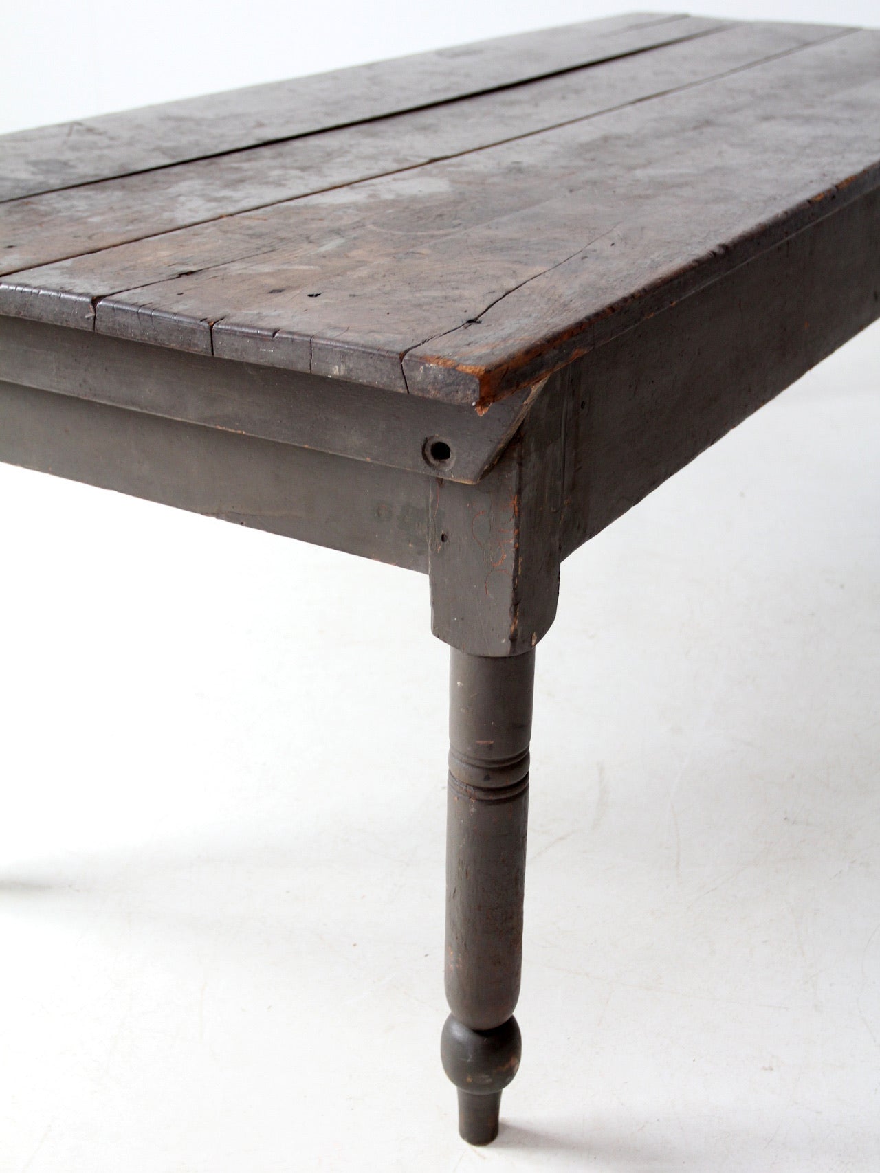 antique primitive wood farm table