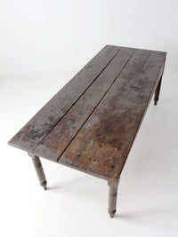 antique primitive wood farm table