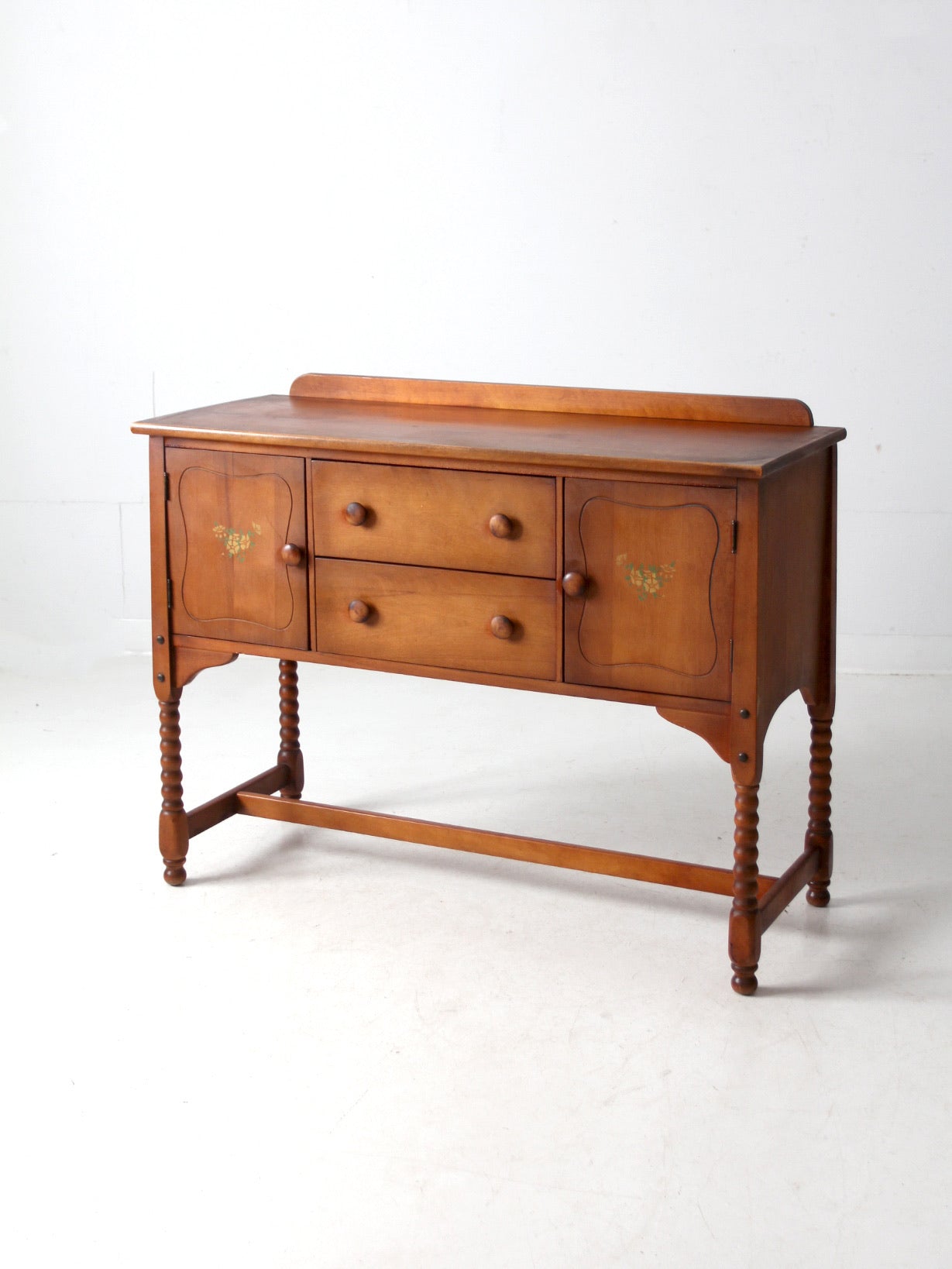 vintage Phoenix Chair Co floral buffet cabinet