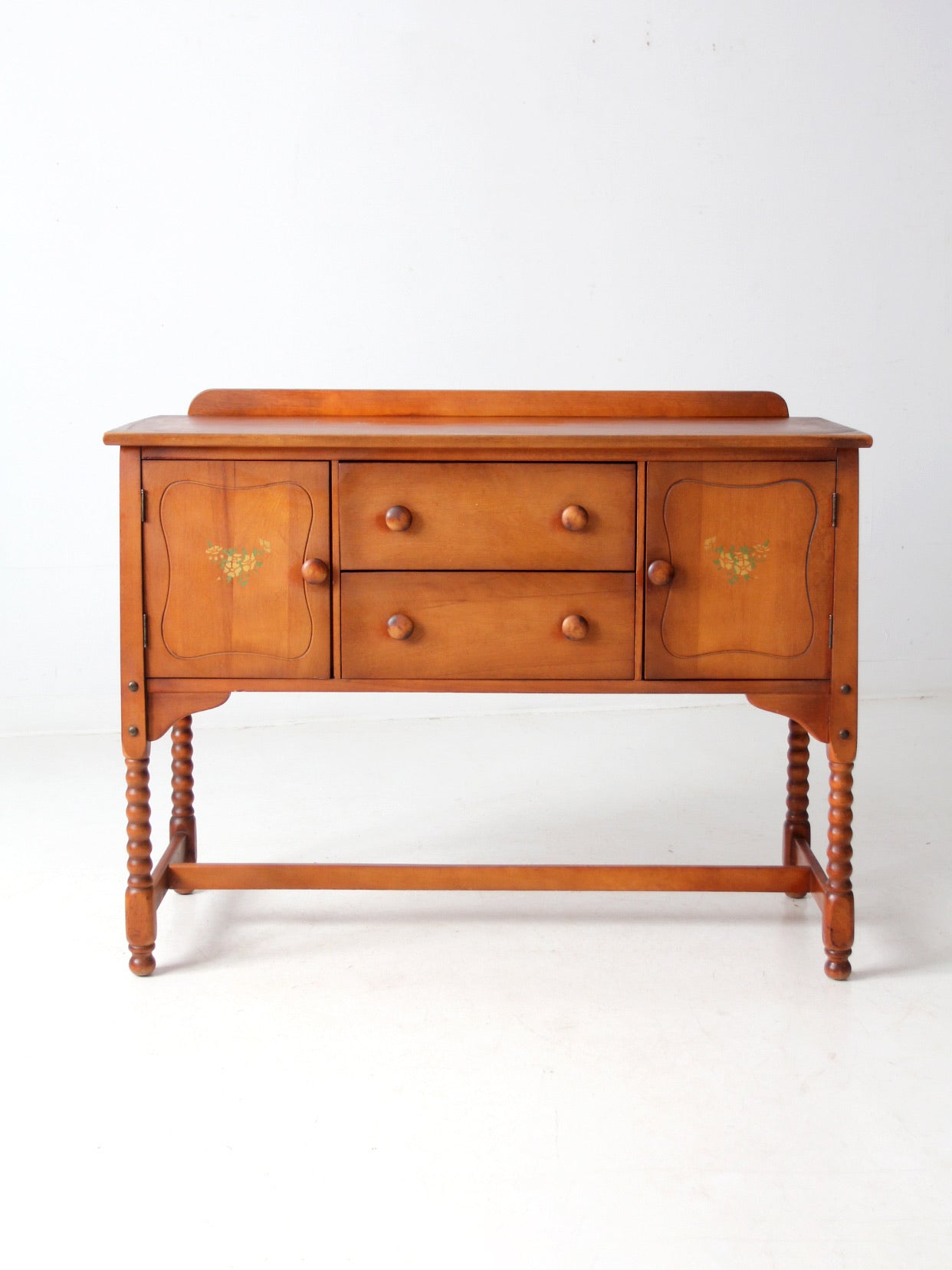 vintage Phoenix Chair Co floral buffet cabinet