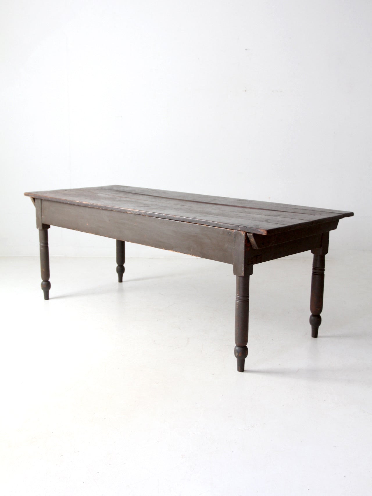 antique primitive wood farm table