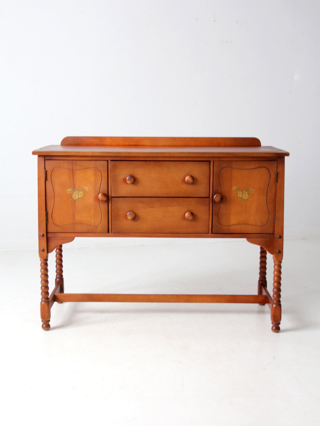 vintage Phoenix Chair Co floral buffet cabinet