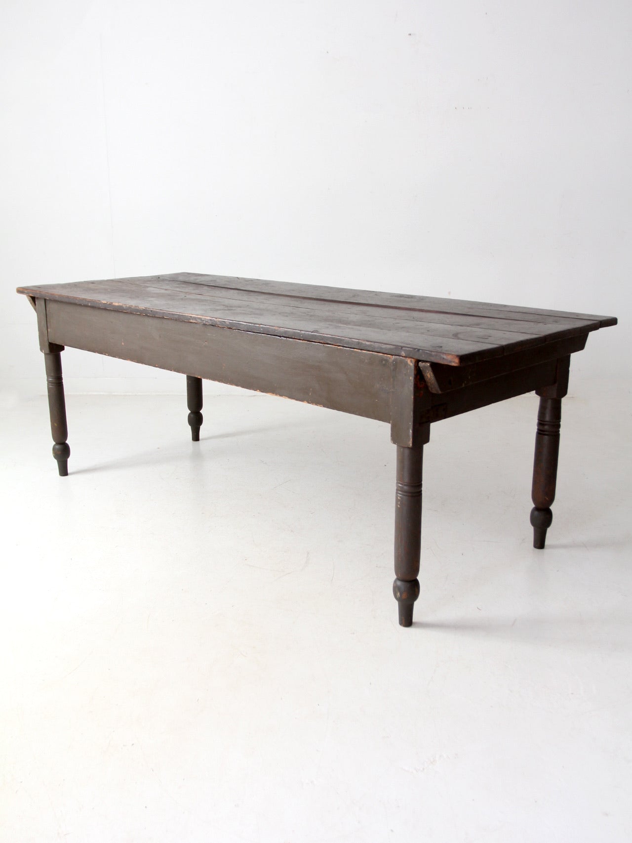 antique primitive wood farm table