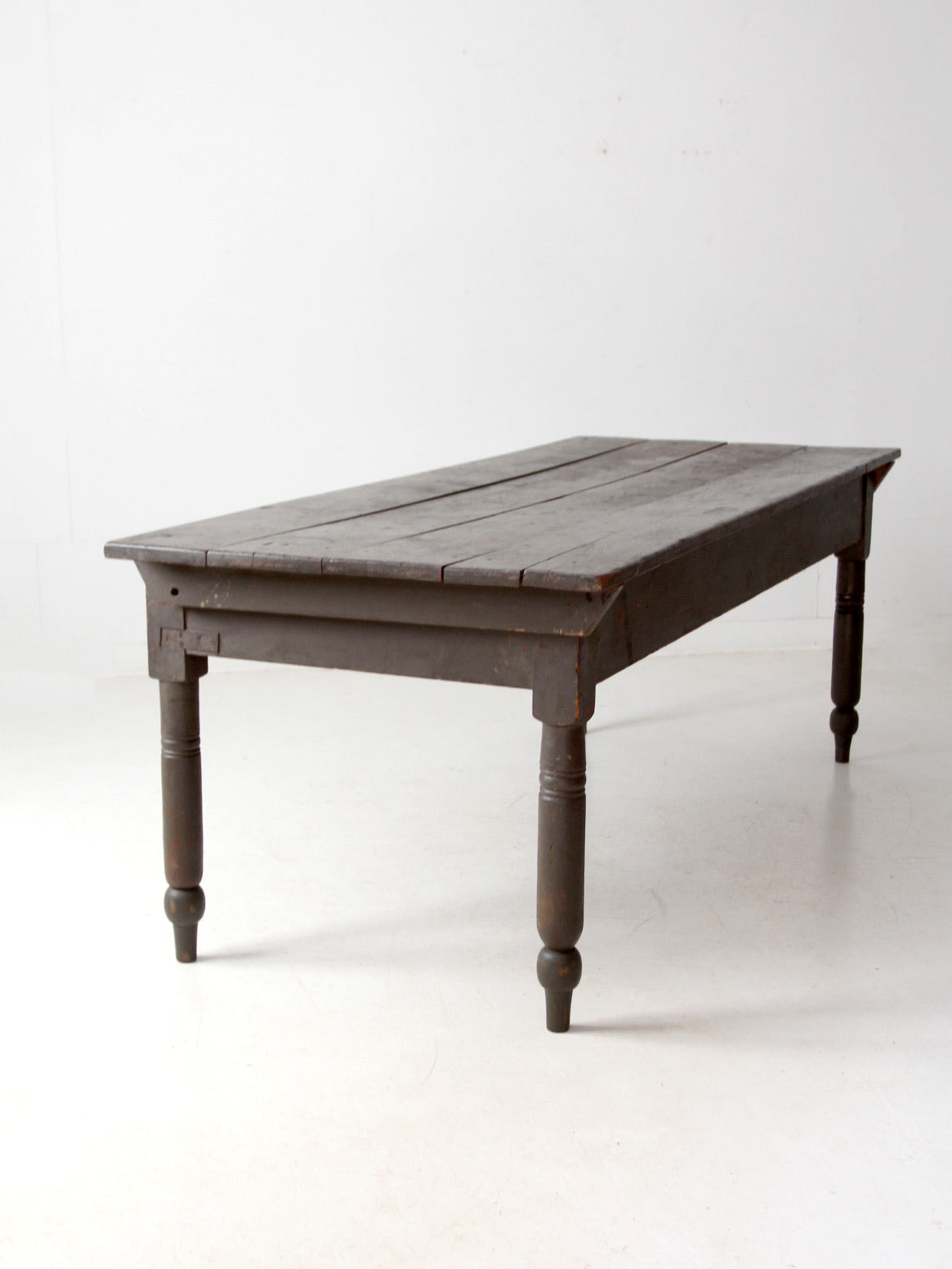 antique primitive wood farm table