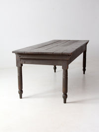 antique primitive wood farm table