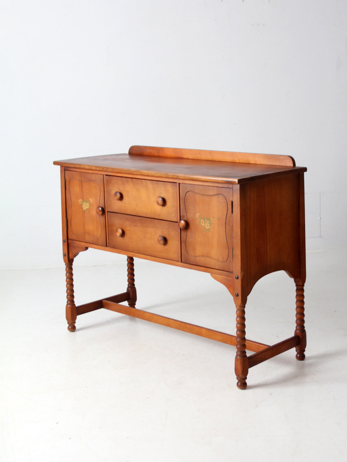 vintage Phoenix Chair Co floral buffet cabinet