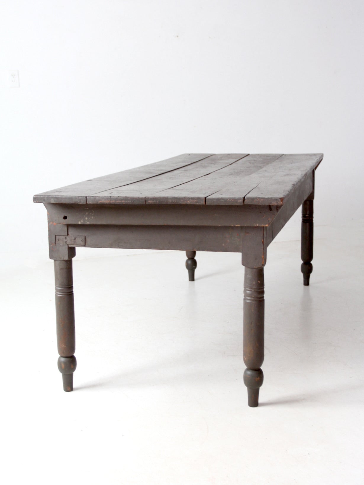 antique primitive wood farm table