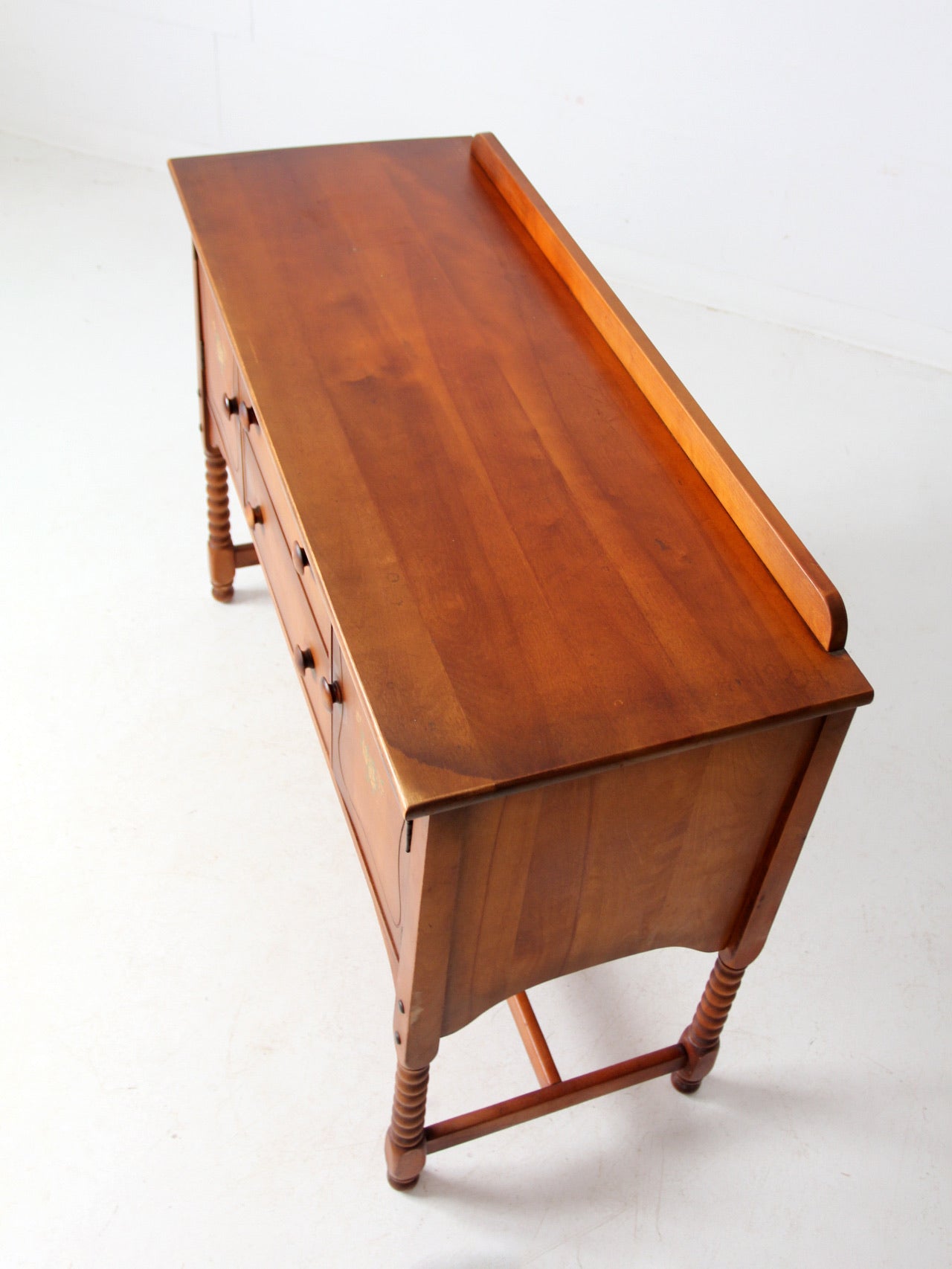 vintage Phoenix Chair Co floral buffet cabinet