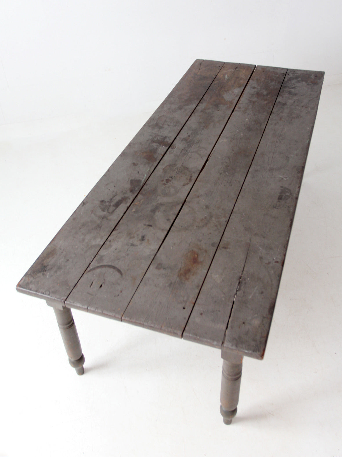 antique primitive wood farm table