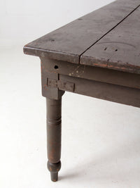 antique primitive wood farm table